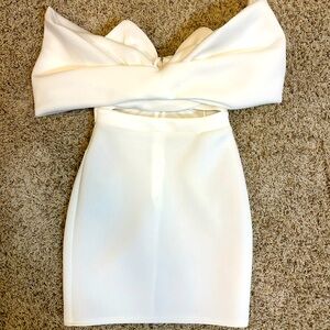 LBD by Design White Cutout Mini Dress